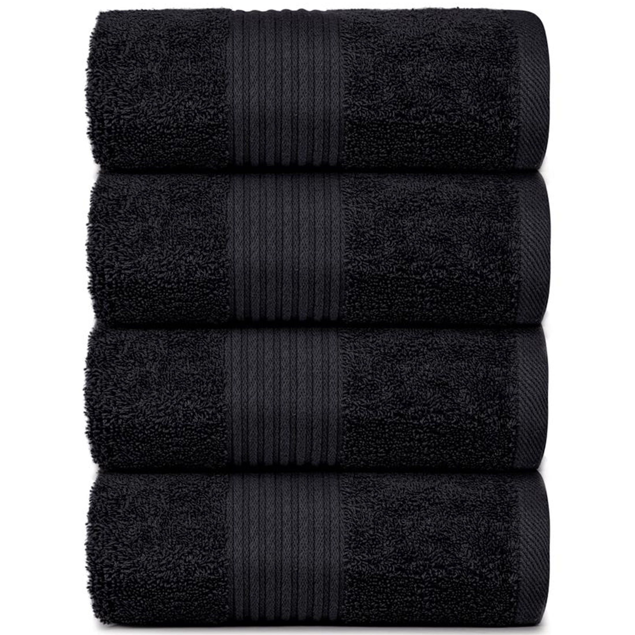 Dewalls Maisons 4-Pack Large Bath Towels, 100% Cotton 27x54 Inches ...