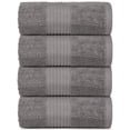 thumbnail image 1 of Dewalls Maisons 4-Pack Large Bath Towels, 100% Cotton 27x54 Inches, Quick Drying, Super Absorbent, Perfect for Daily Use, Bathroom & Hotel - Dark Grey Color, 1 of 8