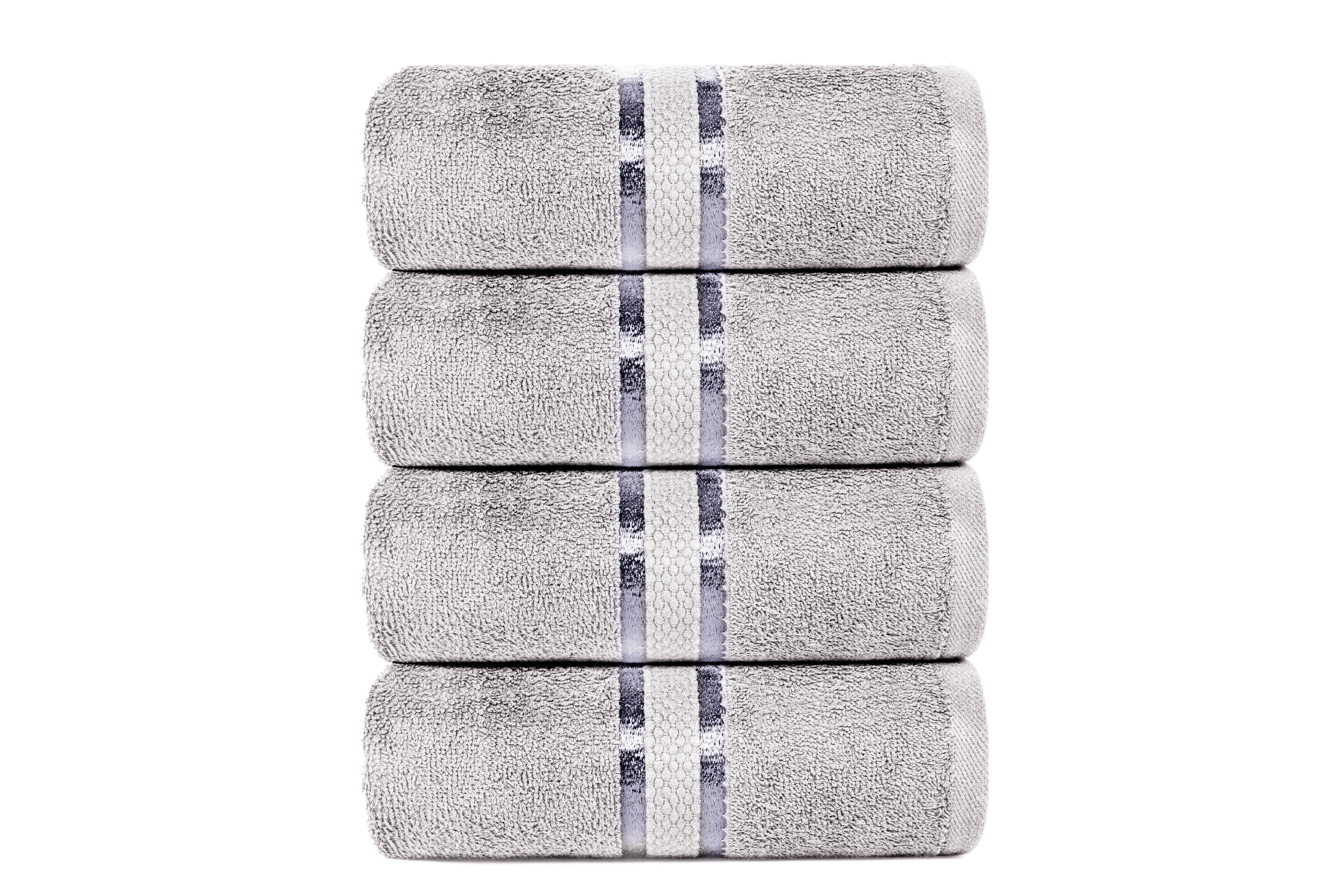 Dewalls Maisons 4-Pack Large Bath Towels, 100% Cotton 27x54 Inches ...