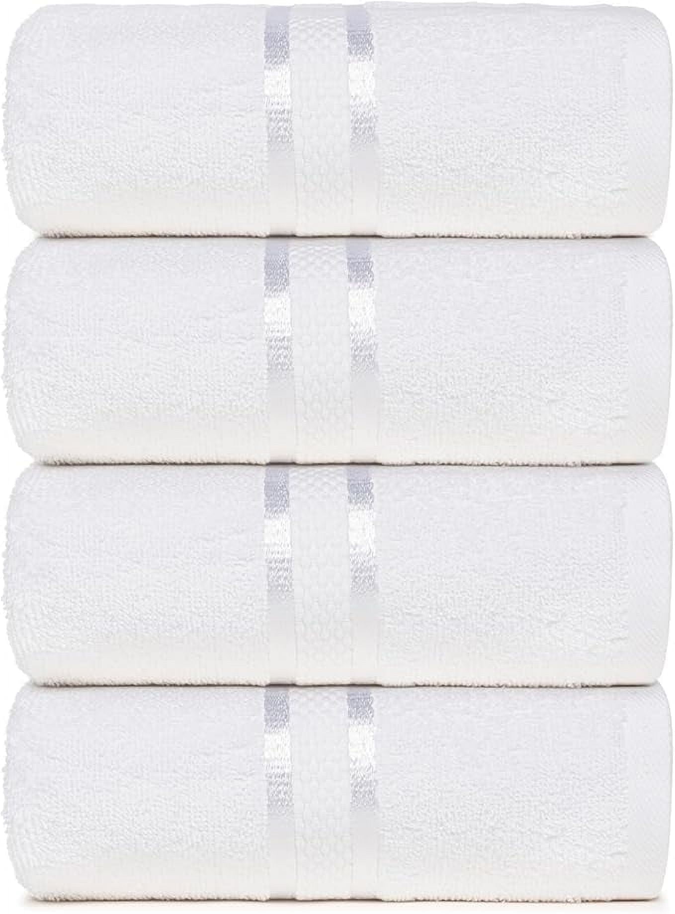 Dewall Maisons 4-Pack Large Cotton Bath Towels 27x54 Inches, Soft ...