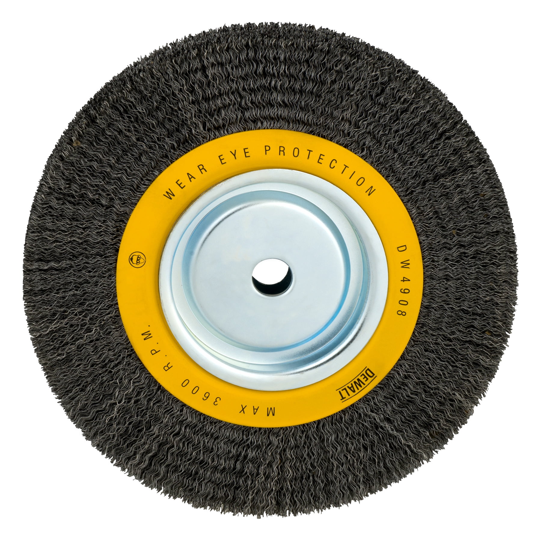 Dewalt 10 IN High Performance Carbon Crimp Bench Wheel 1 9/16 Face