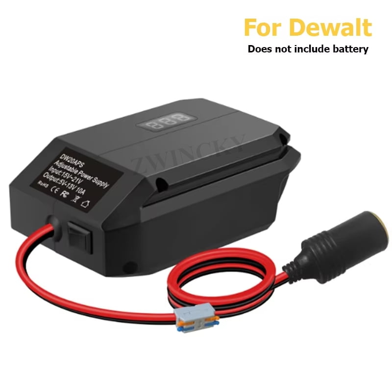 dewalt 20v to 12v cigarette lighter adapter for Dewalt 20V to 12V Step Down Power Wheels Battery Adapter, 5V-13V Buck  Converter Regulator, DIY Charger Converter Power Station with Cigarette  Lighter Connector for Car
