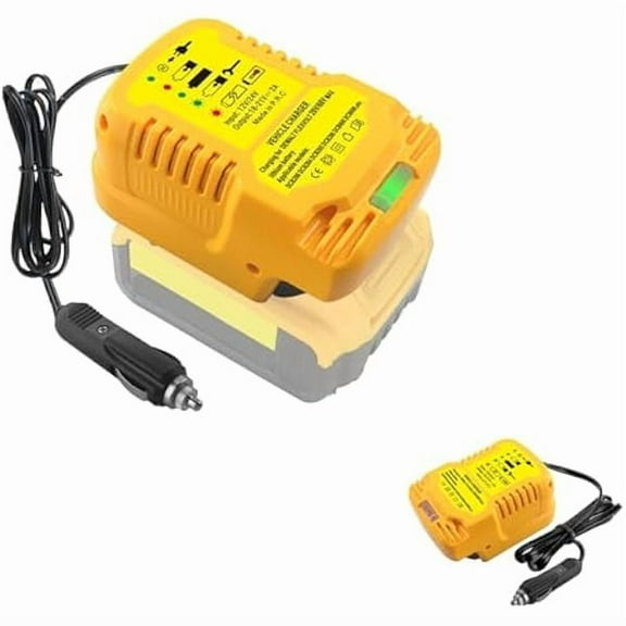 for Dewalt 20V/60V Lithium Battery Charger Replacement, Mini Car Charger for Dewalt 20V/60V Lithium Battery with Cigarette Lighter Plug Vehicle Charger(Only for 20V/60V Battery)