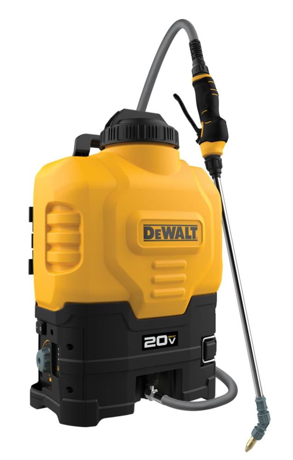 DEWALT 20V Backpack Sprayer Kit with 2.0Ah Battery, 4-Gallon Capacity, 0.1-0.6 GPM, Model# DXSP190681