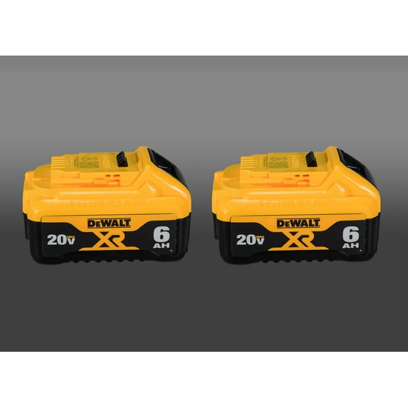 Dewalt 20V DCB206 Battery Two Pack DCB118 Fast Charger, 3-LED Fuel System