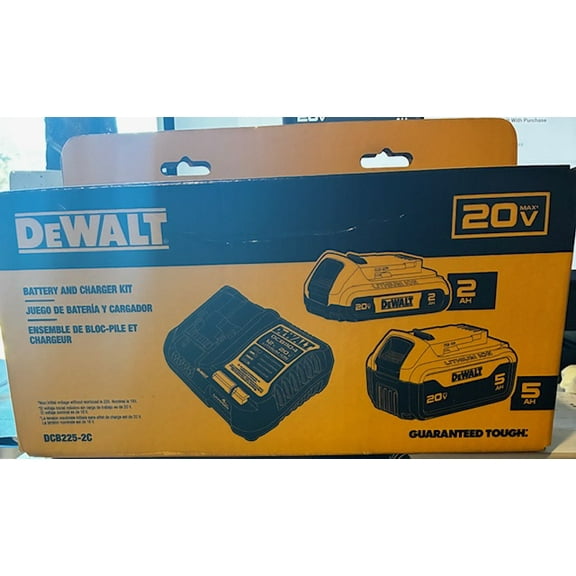 Dewalt 20V MAX Lithium-Ion Battery Kit with 5.0Ah and 2.0Ah Battery and Charger