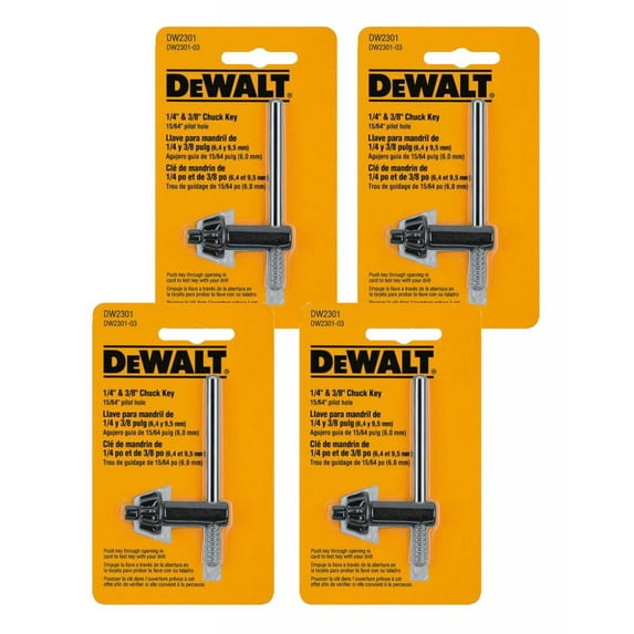Dewalt 4 Pack Of Genuine OEM Replacement Chuck Keys - DW2301-4pk