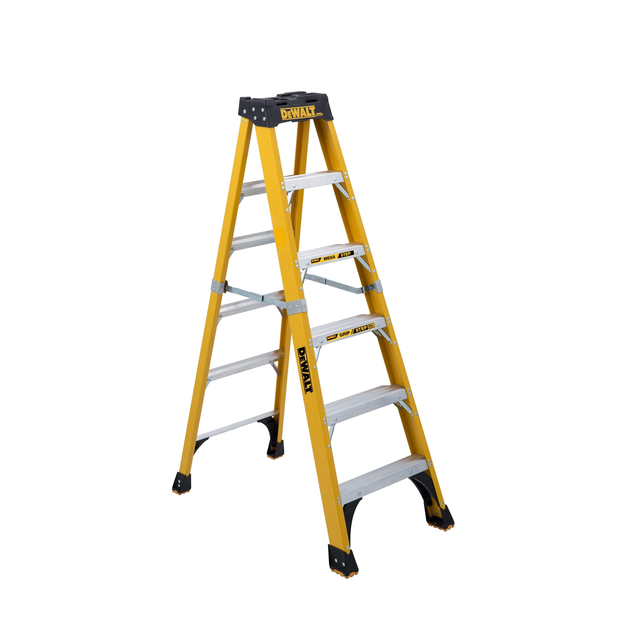DeWalt 6-Foot Fiberglass Step Ladder, 500-Pound Load Capacity, Type IAA, DXL3810-06