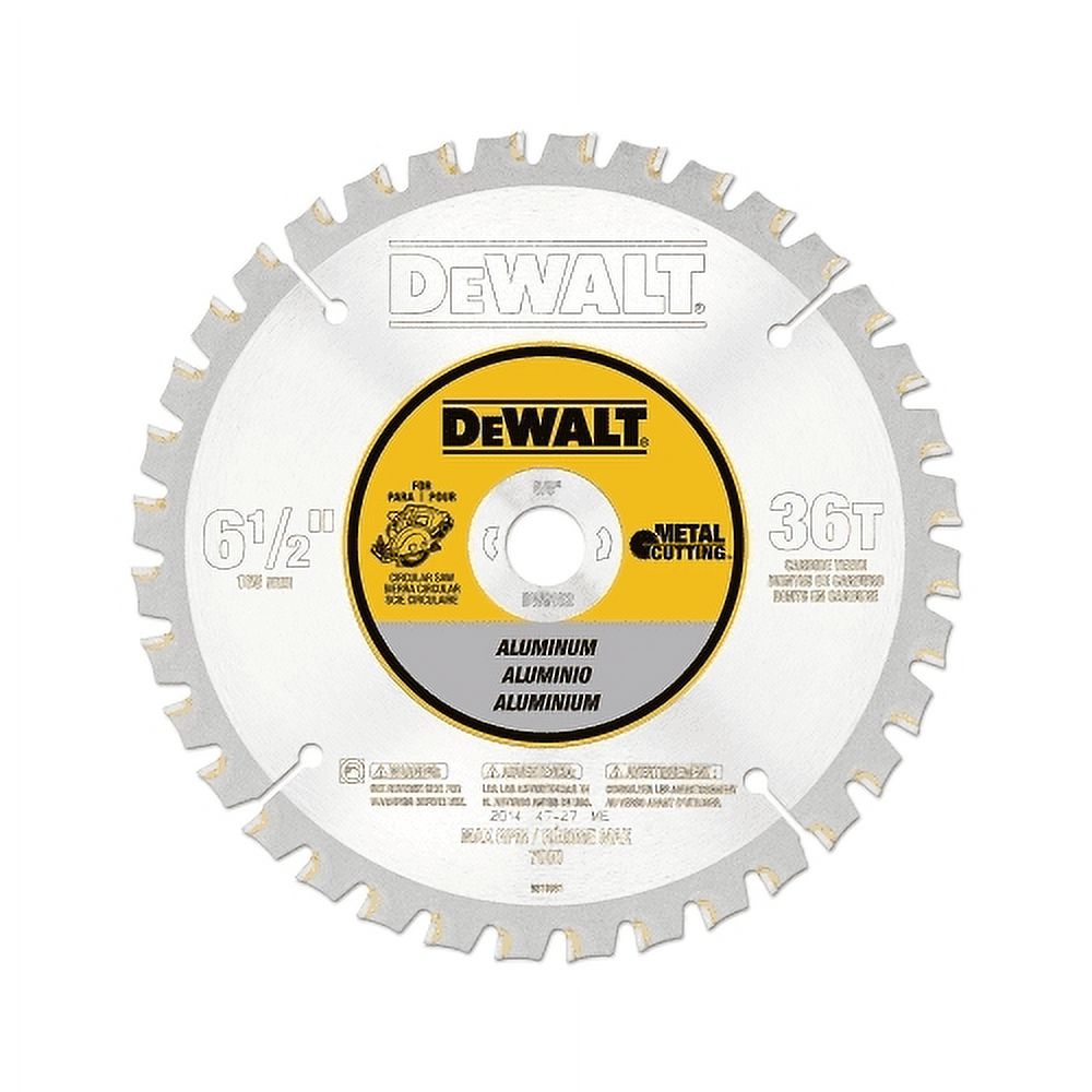 Dewalt Aluminum Cutting Saw Blades, 6 1/2 In, 36 Teeth 5 per BOX DW9152