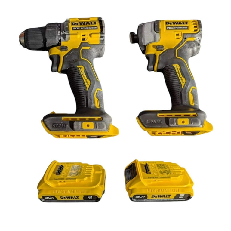 DeWalt 20V MAX ATOMIC Cordless Brushless Combo Set: Compact Drill