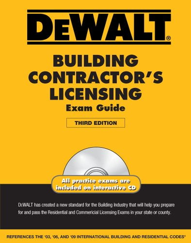 Pre-Owned DEWALT Building Contractor's Licensing Exam Guide, 9781111135515, Paperback, 3 edition