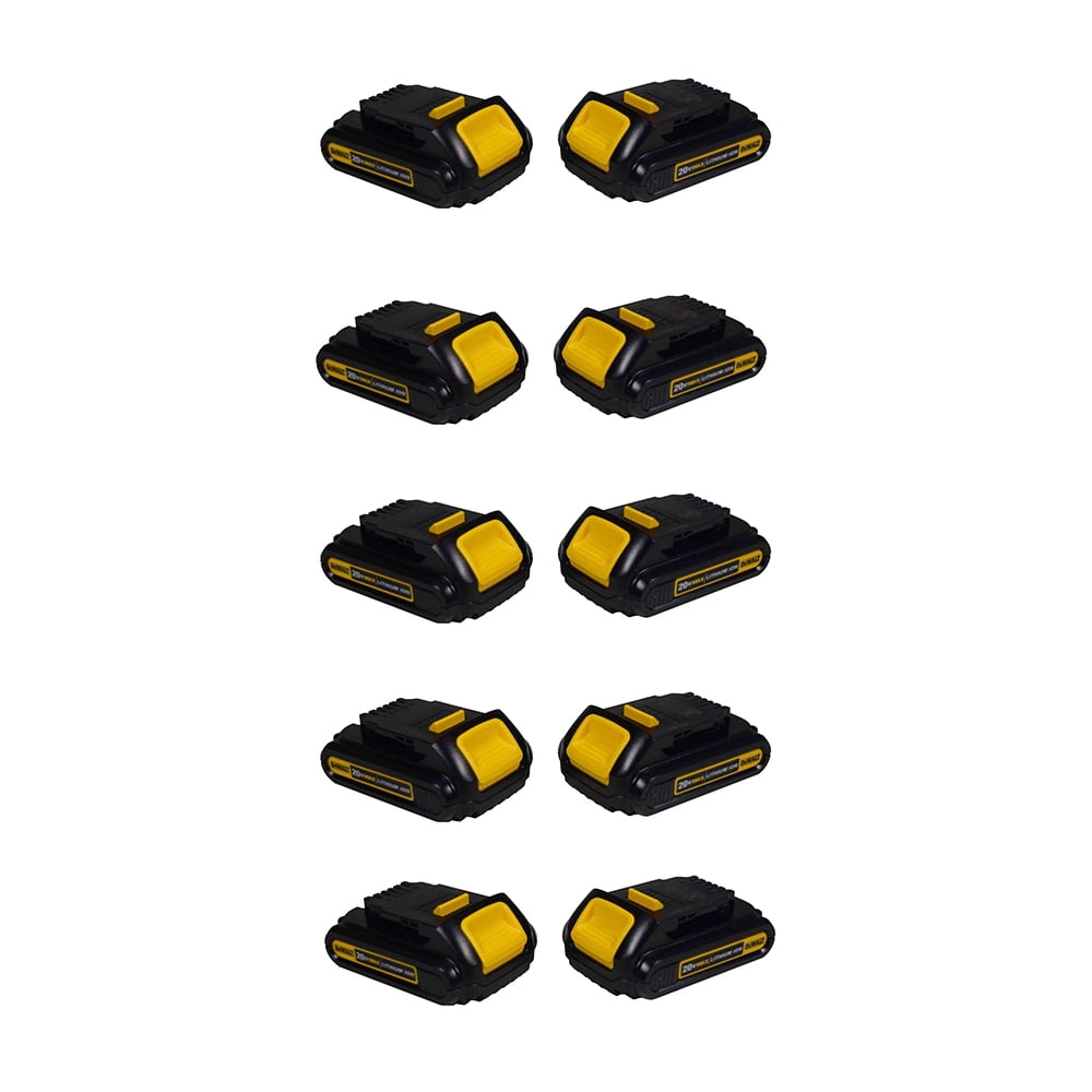 Dewalt DCB201 20-Volt MAX Lithium-Ion 1.5Ah Compact Battery Pack (10 Pack)