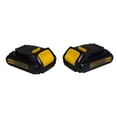 thumbnail image 1 of Dewalt DCB201 20-Volt MAX Lithium-Ion 1.5Ah Compact Battery Pack (2 Pack), 1 of 7