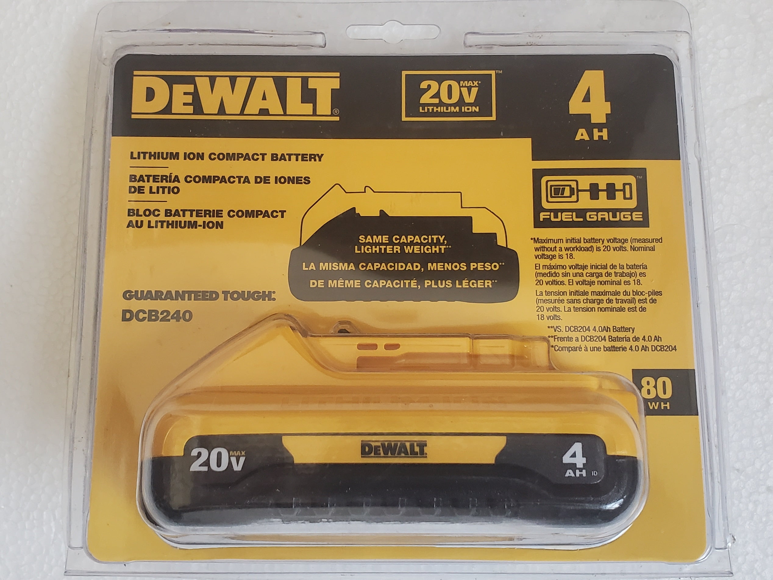 Dewalt 4ah compact battery hot sale