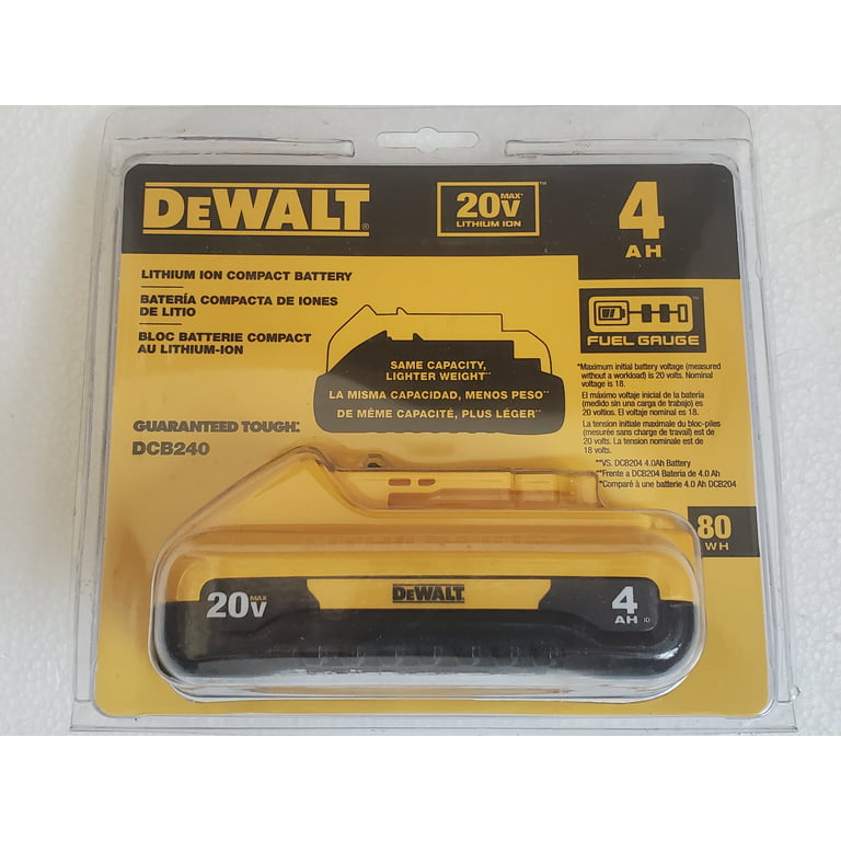 Dewalt-DCB240 20V MAX 4Ah Compact Lithium Ion Battery 