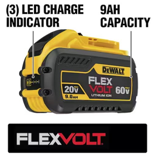 Dewalt DCB609 20V/60V MAX FLEXVOLT 9 Ah Lithium-Ion Battery