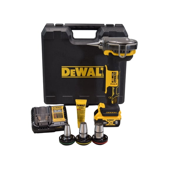 Dewalt DCE410P1 20V Max XR 1-1/2" PEX Expander Kit with 5Ah Battery, Charger & Tool Case