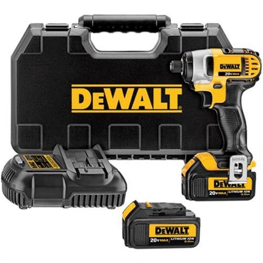 Dewalt DCF885M2 Cordless Impact Driver Kit, 20 V, Lithium-Ion, 4 Ah, 0 - 3200 bpm