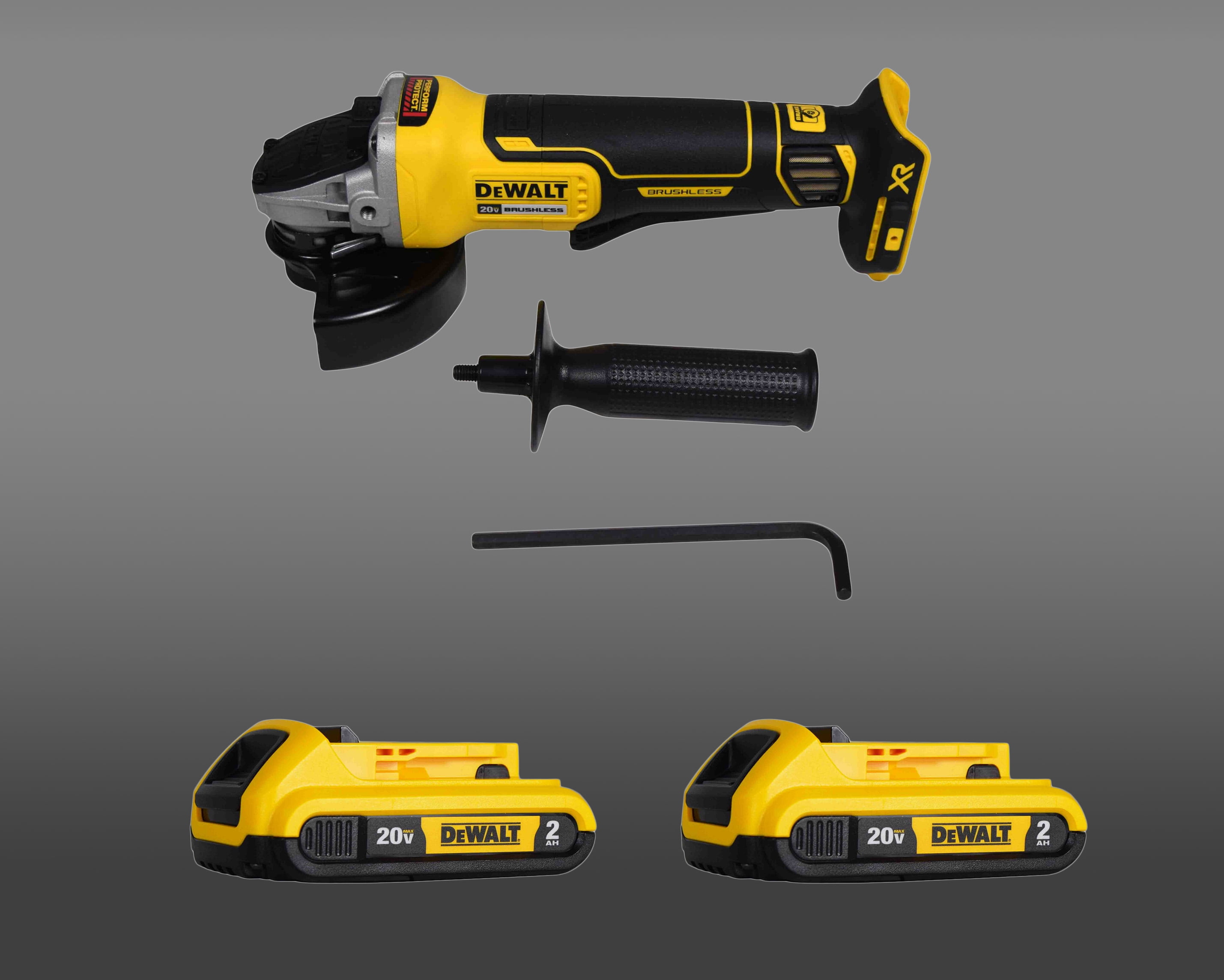 Dewalt DCG413 20v 4-1/2" Grinder w/ 2 Pack DCB204 20V 4.0AH Battery