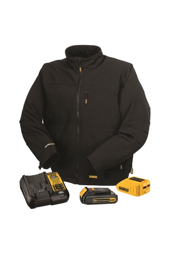 Men's Heated Soft Shell Jacket Kit Black Large