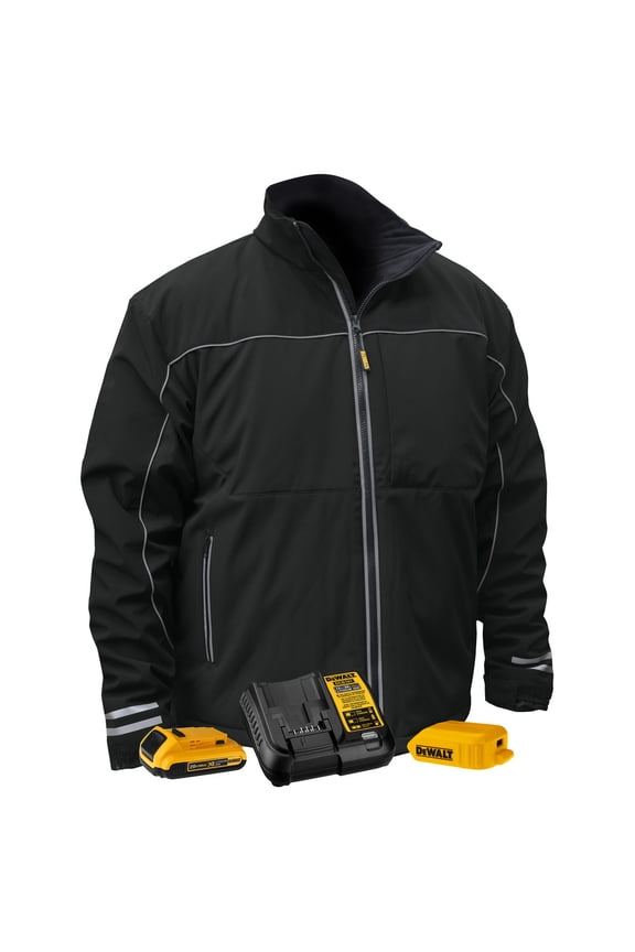 20V MAX Lithium-Ion Lightweight Soft-Shell Heated Jacket Kit - Large, Black (2 Ah)