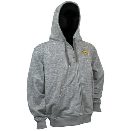 20V MAX Lithium-Ion Men's French Terry Heated Hoodie - Large, Gray (Jacket Only)