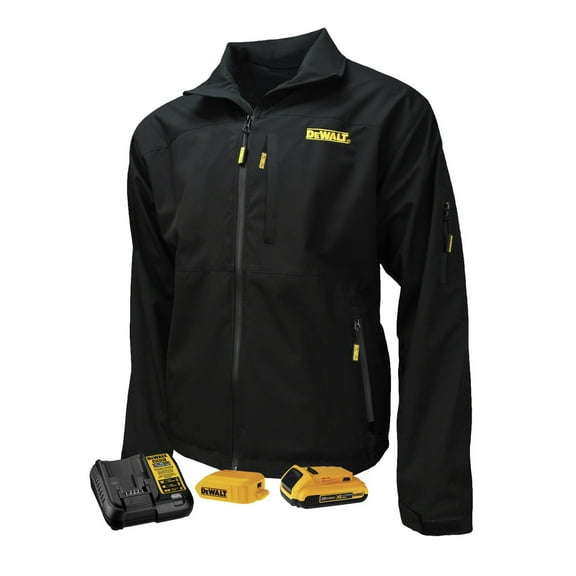 20V MAX Lithium-Ion Structured Soft Shell Heated Jacket Kit - Medium, Black