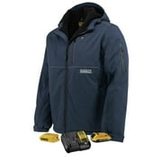 DEWALT Men's Heated Soft Shell Jacket with Sherpa Lining Kitted - Extra Large Navy