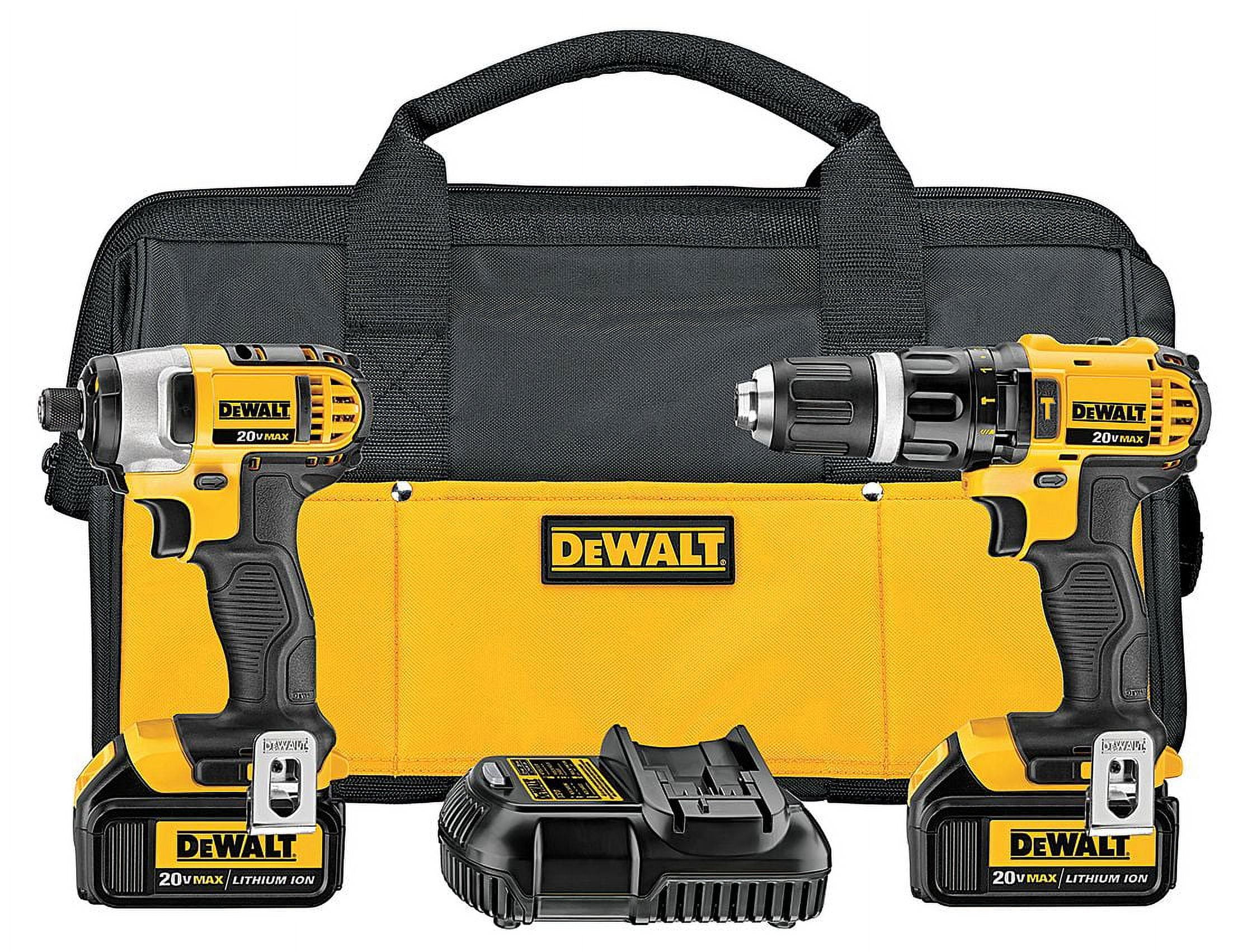 Dewalt DCK285L2 DeWALT DCK285L2 20V MAX Lithium Ion Combo Drill Impact Driver Twinpack Walmart