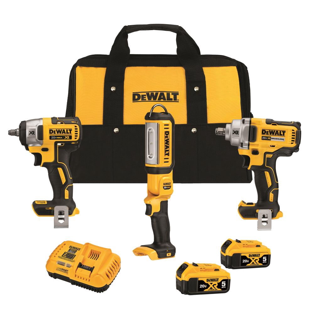 Dewalt-DCK302P2 20V MAX XR Brushless Cordless 3-Tool Automotive Kit