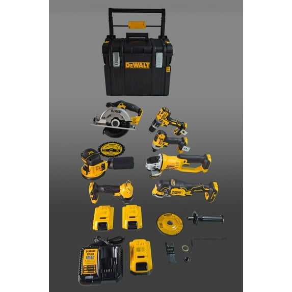 Dewalt DCKTS781D2M1 20V MAX Cordless 7-Tool Combo Kit with (3) Batteries, Charger & Tool Case