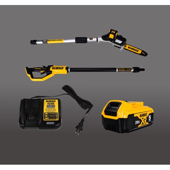 Dewalt DCPS620 20V MAX XR 15-Foot Reach Pole Saw Kit with 5.0 Ah Battery & Charger