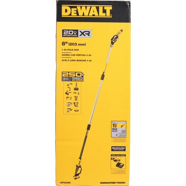 Dewalt DCPS620M1 20V MAX XR Pole Saw, 15Foot Reach