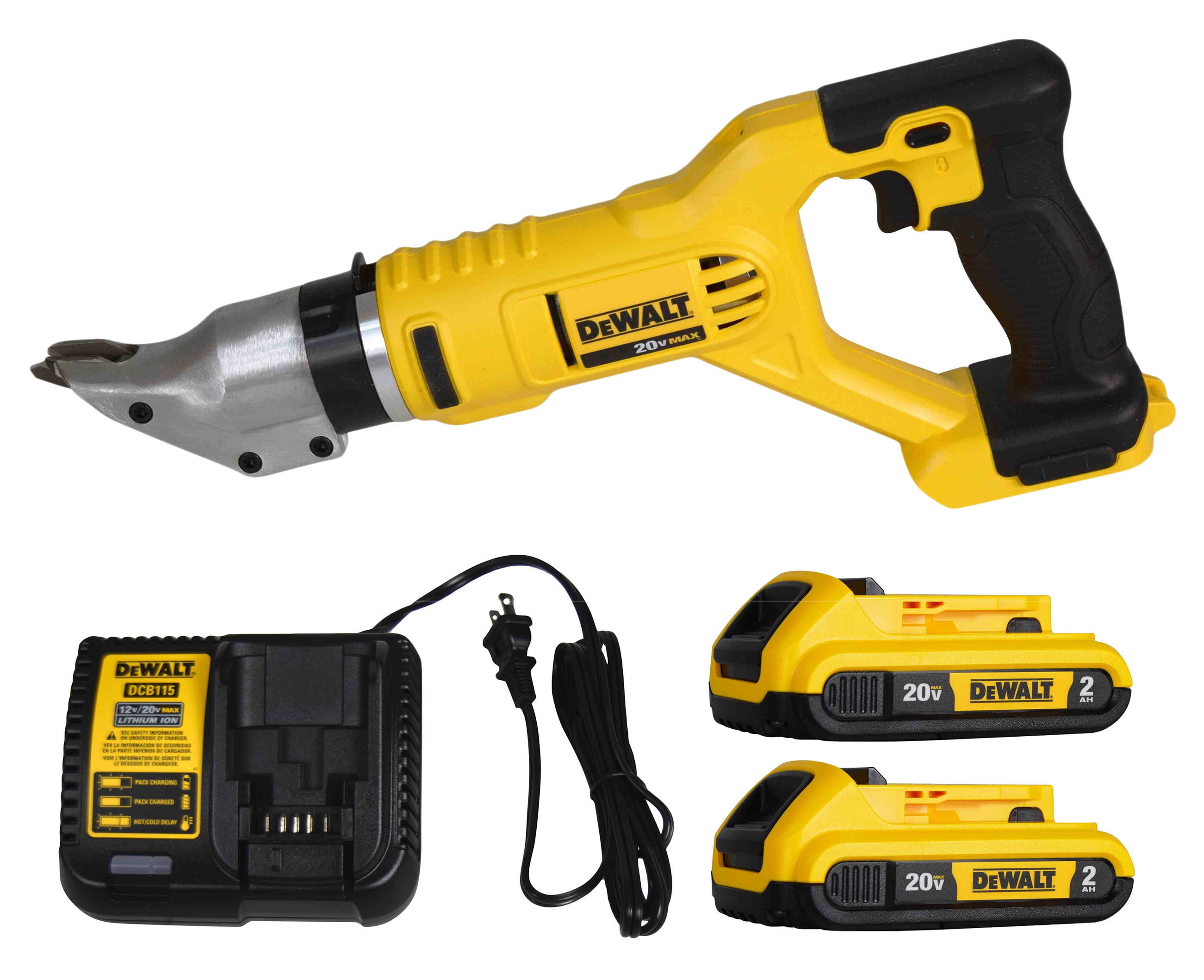 Dewalt DCS491B 20V 18 Gauge Shears w/ 2 DCB203 20V 2.0AH Battery,DCB115