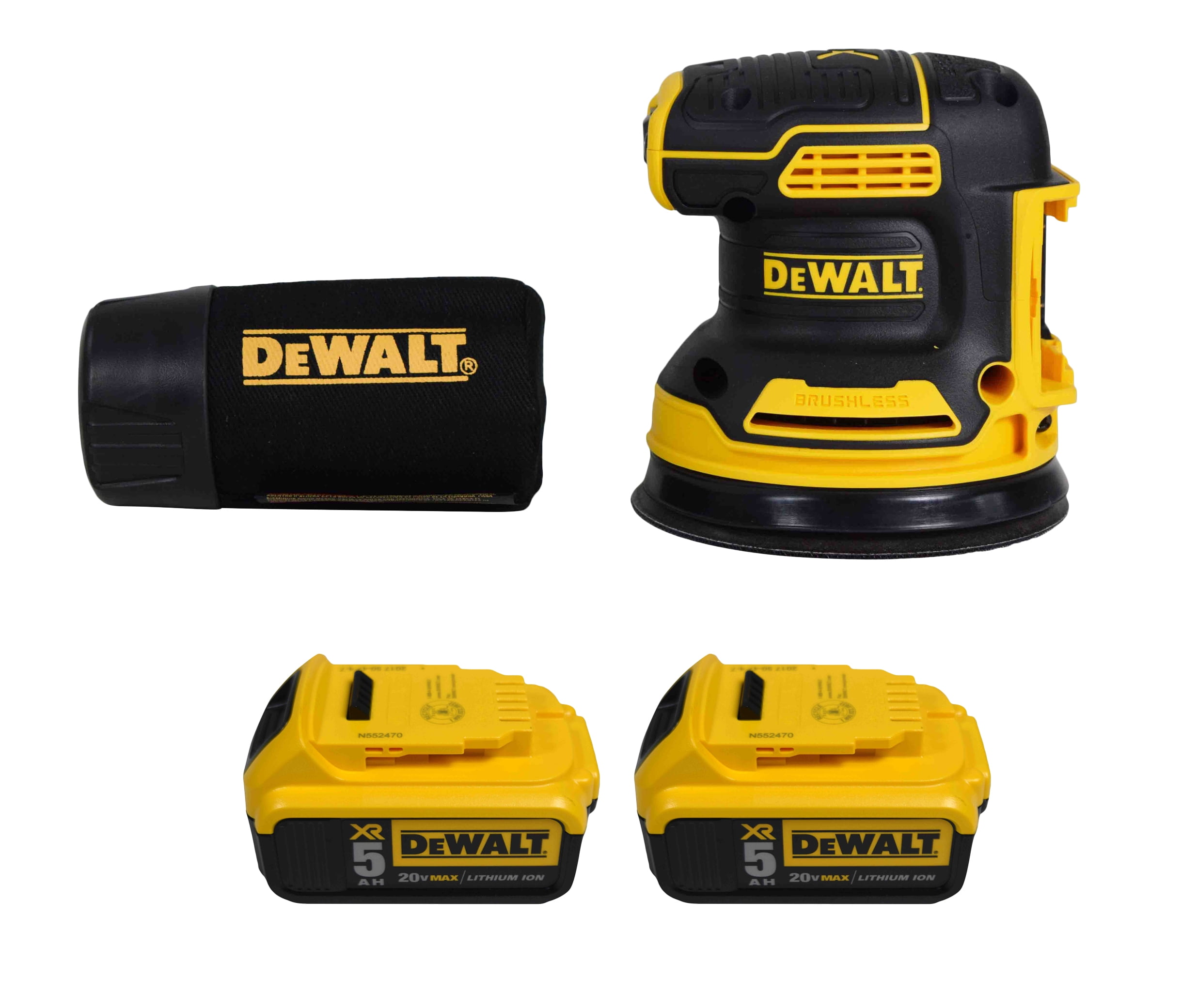 Dewalt DCW210B 20V 5" Random Orbital Sander w/ 2 DCB205 20V 5.0AH Battery