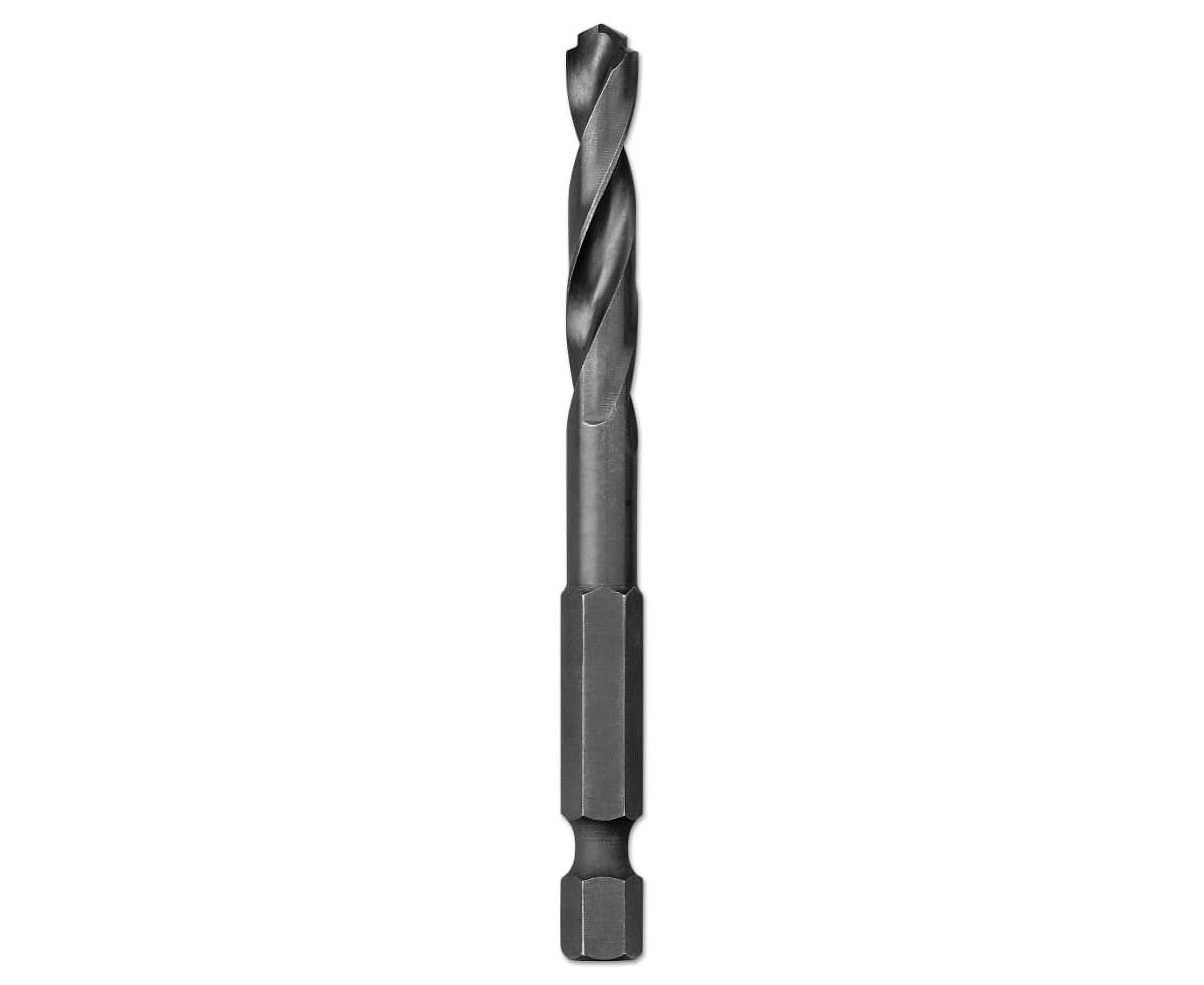 DEWALT DD5118 Impact Drill Bit, 9/32 in Dia, 3-1/2 in OAL, Spiral Flute, 1/4 in Dia Shank, Hex Shank Titanium