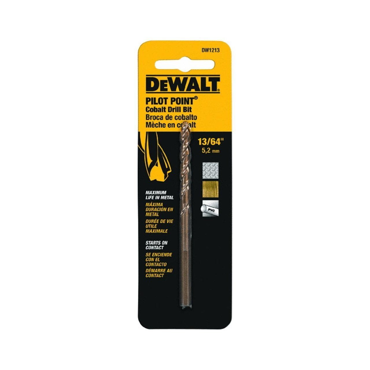 Dewalt DW1213 13 64 In. Cobalt Split Point Drill Bit Walmart
