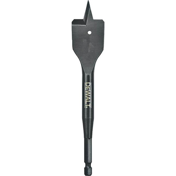 Dewalt DW1575 Heavy Duty Wood Boring Spade Bit, 9/16 in Dia x 6 in OAL, Carbon Steel