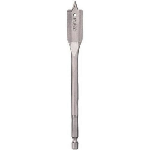Dewalt DW1582 Heavy Duty Wood Boring Spade Bit, 1in Dia x 6in , Carbon Steel, 4-3/4in Flute