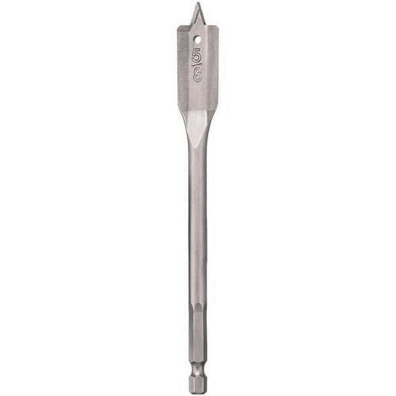 Dewalt DW1583 Heavy Duty Wood Boring Spade Bit, 1-1/8 in Dia x 6 in OAL, Carbon Steel
