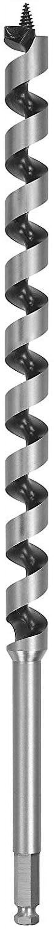 Dewalt DW1688 Power Ship Auger Bit, 1-1/16 in Dia x 17 in OAL, Hardened Alloy Steel, 12 in Flute