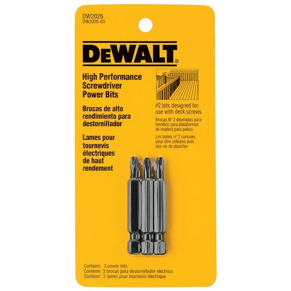 Dewalt DW2026 High Performanceinsert Bit, NO 2, Philips, 2in , Tool Steel