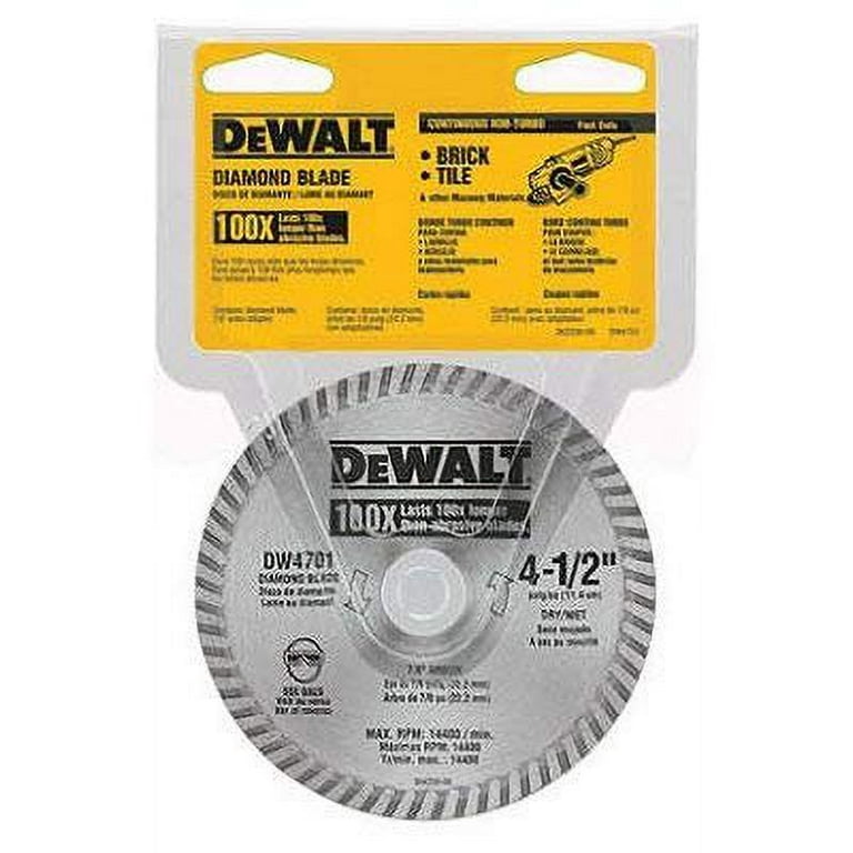 Dewalt DW4701 4.5 Dry Cut Diamond Masonry Circular Saw Blades Walmart