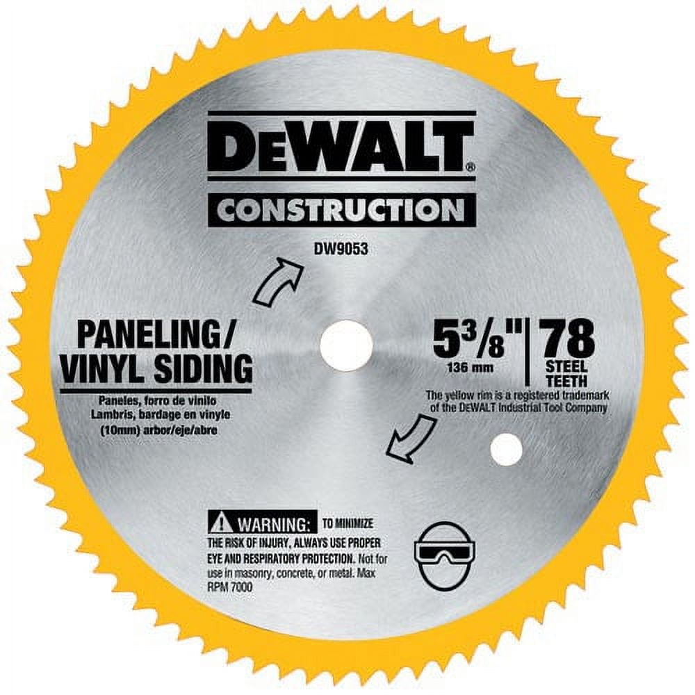 Dewalt DW9053 5-3/8 in. 80 Tooth Circular Saw Blade
