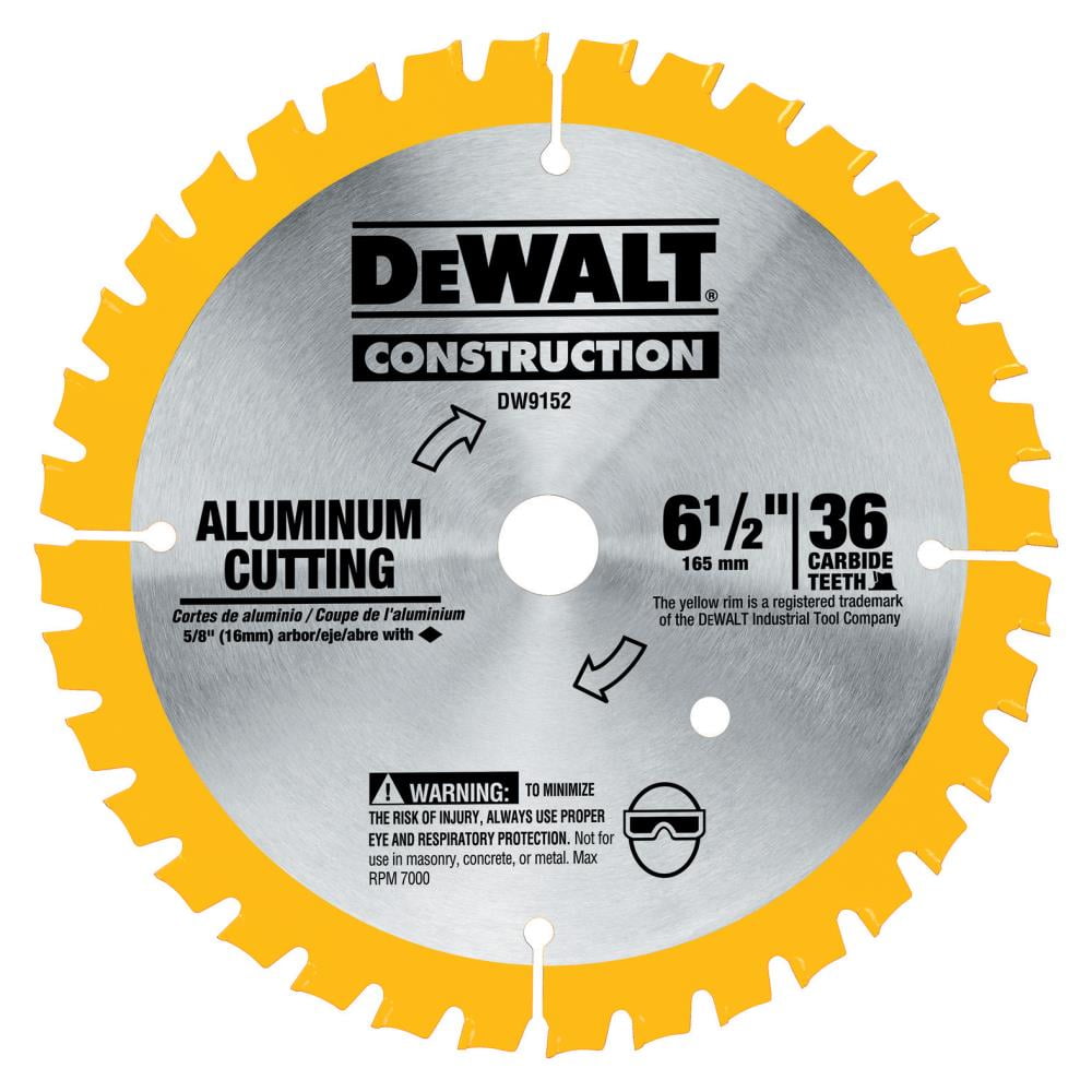 DEWALT ACCESSORIES 6.5-Inch 36-TPI Aluminum-Cutting Saw Blade DW9152