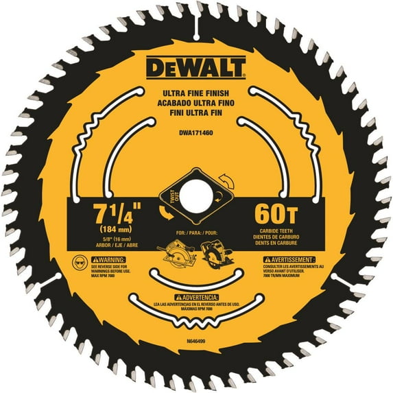 Dewalt-DWA171460 7-1/4-in 60T Blister Saw Blade