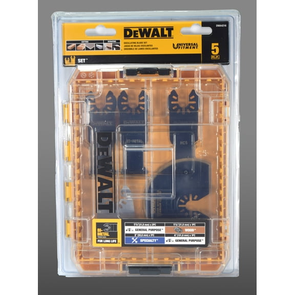 Dewalt DWA4216 5-Piece Oscillating Blade Set