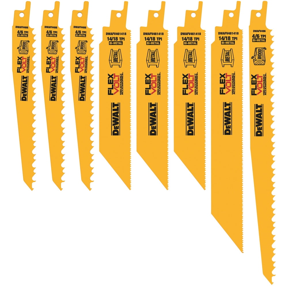 Dewalt DWAFV48SET 8-Piece Reciprocating Saw Blade Set