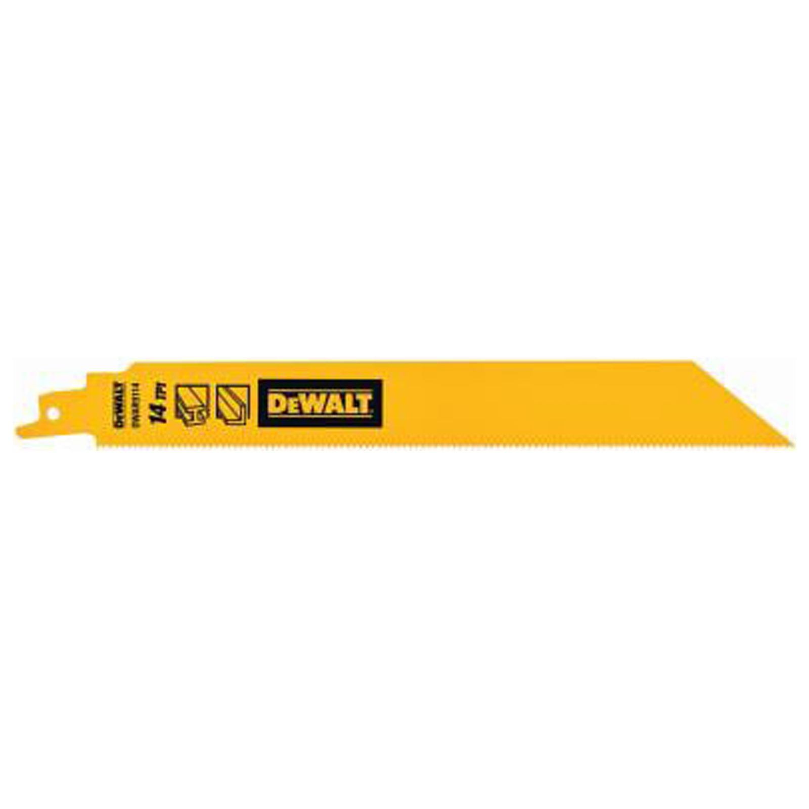 DEWALT Reciprocating Saw Blade DWAR9114 Heavy-Duty Bi-Metal 14 TPI - 5 Pack, 9 In