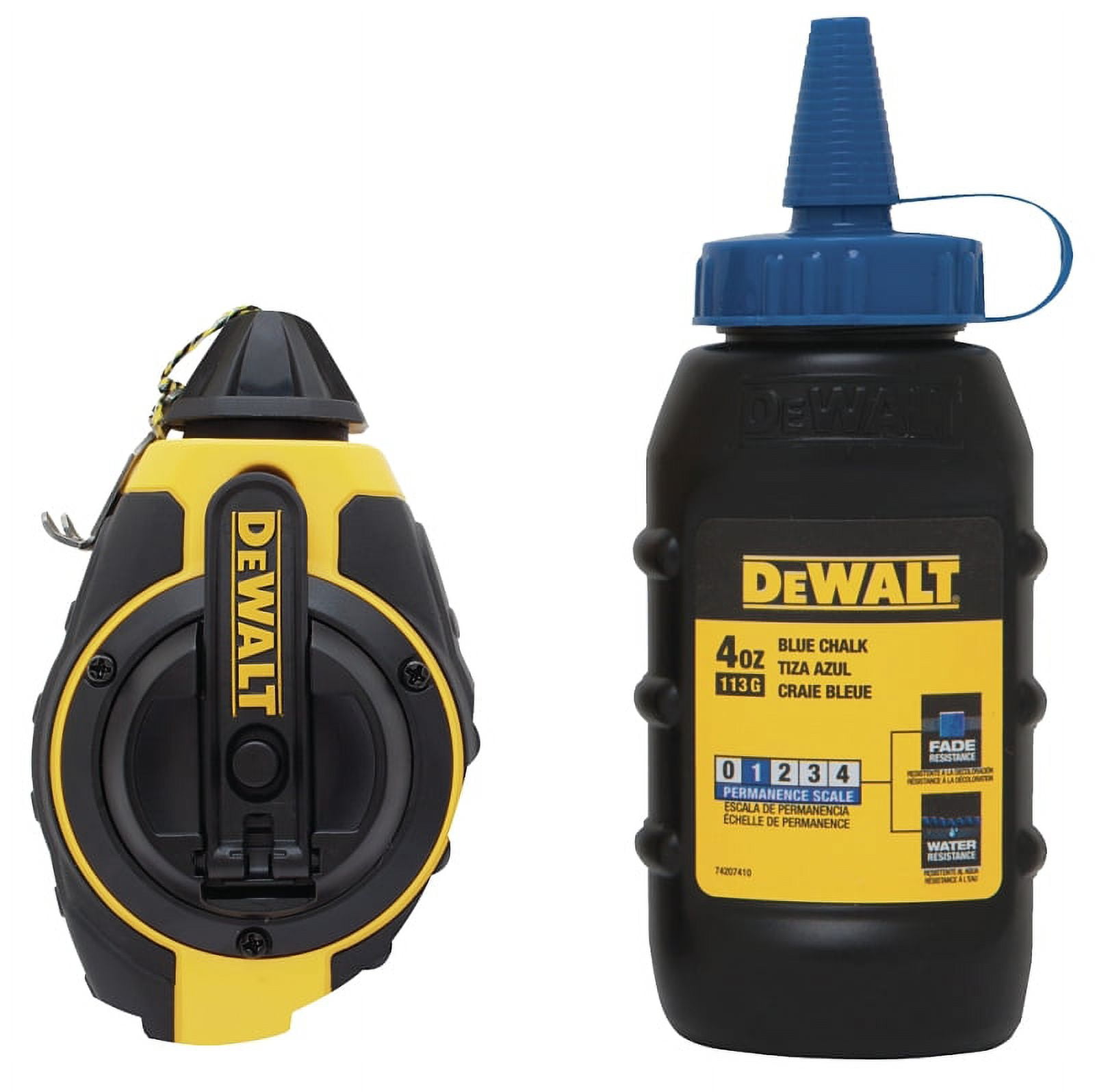 DeWALT DWHT47373L 100-Foot 3:1 Integraded Clutch Chalk Reel w/ Blue Chalk